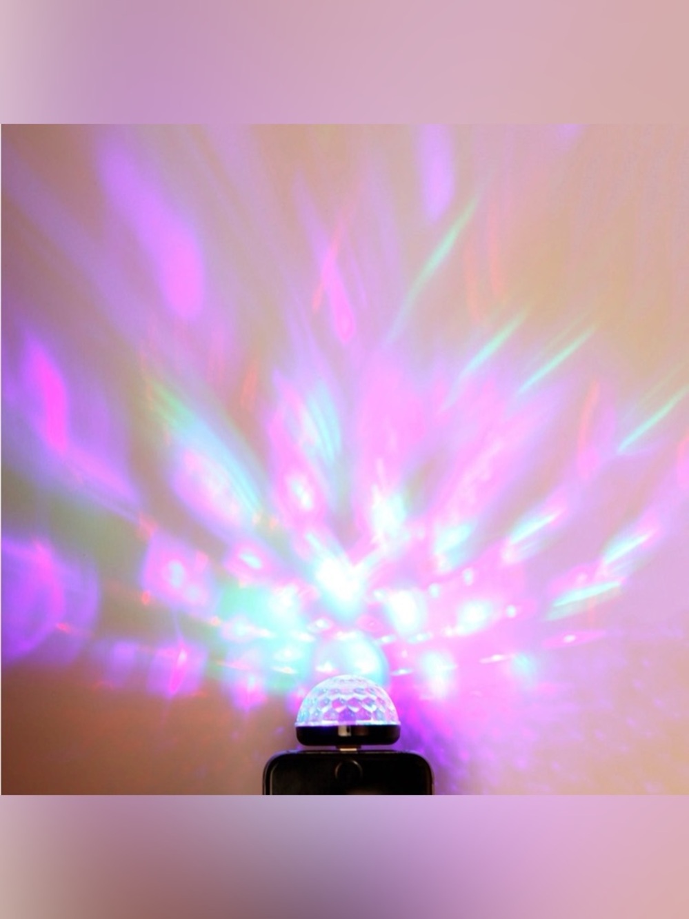 Kikkerland Phone Disco Light - Black/Clear Party Light for iPhone - Picture 4 of 5